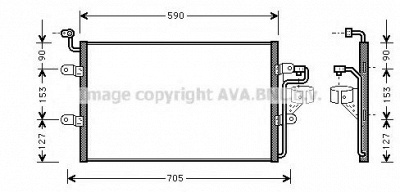 AVA QUALITY COOLING vw5181 -  Конденсатор, кондиционер